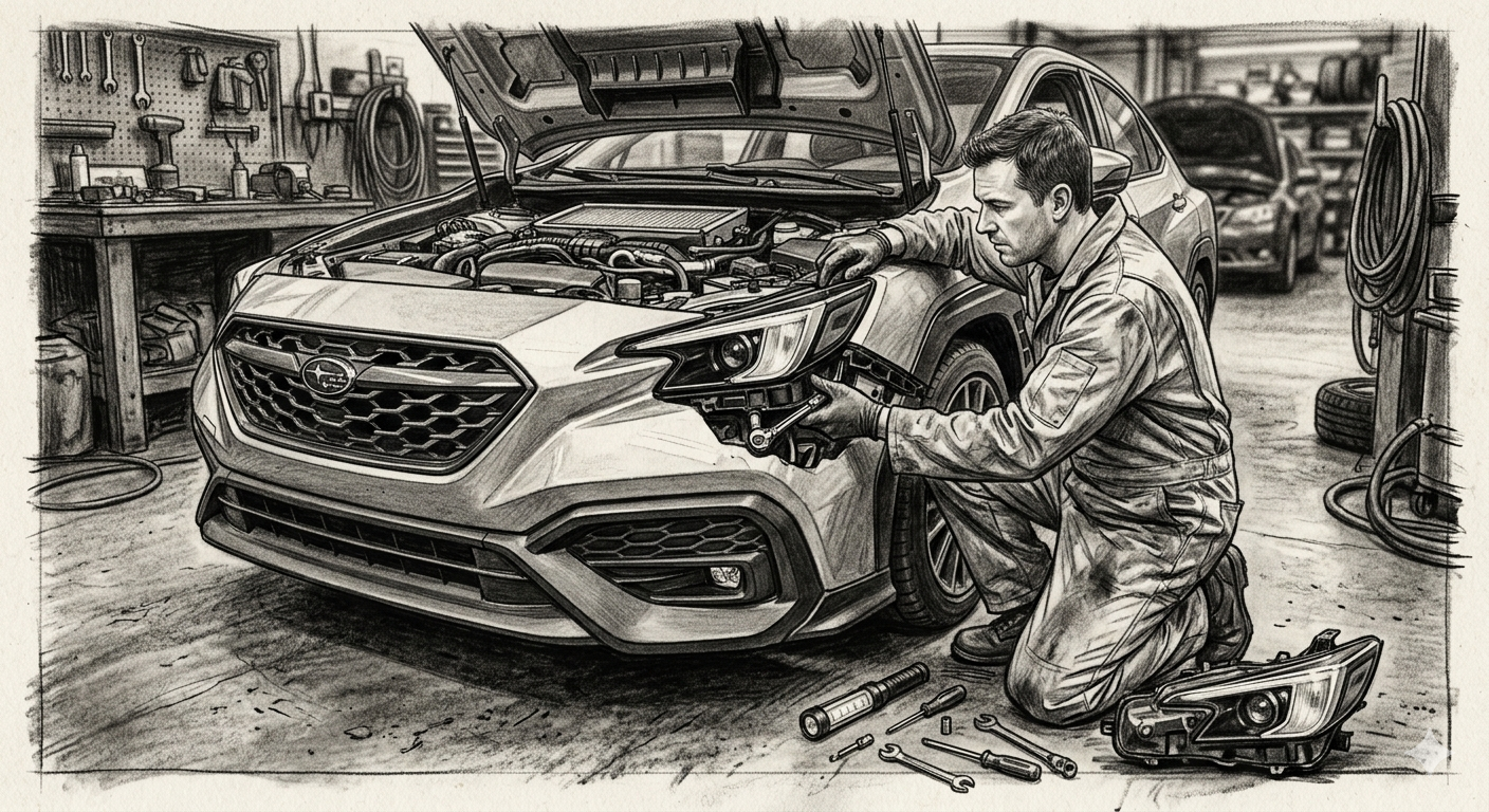 Replacing a headlight unit on a late-model car