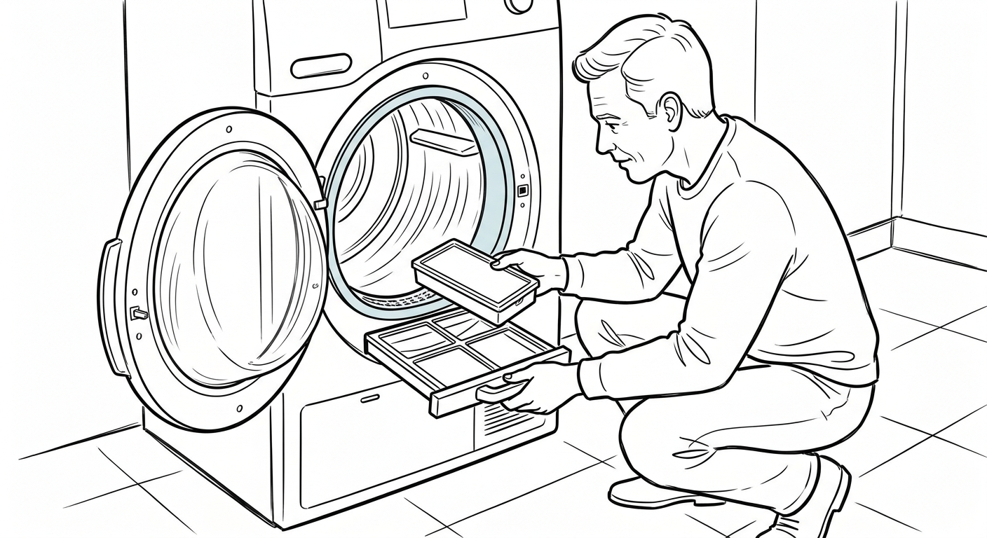 How to replace the filter in a tumble dryer