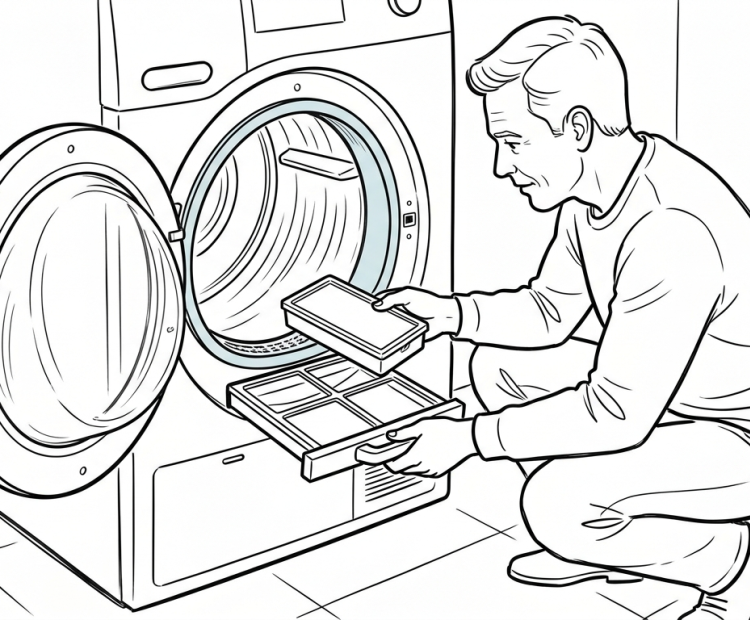 How to replace the filter in a tumble dryer